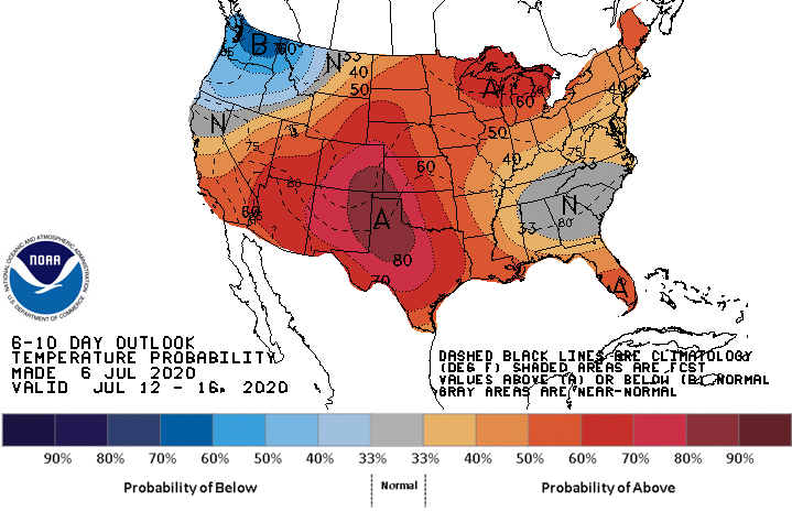 6-10 Day Temperature Probability Outlook